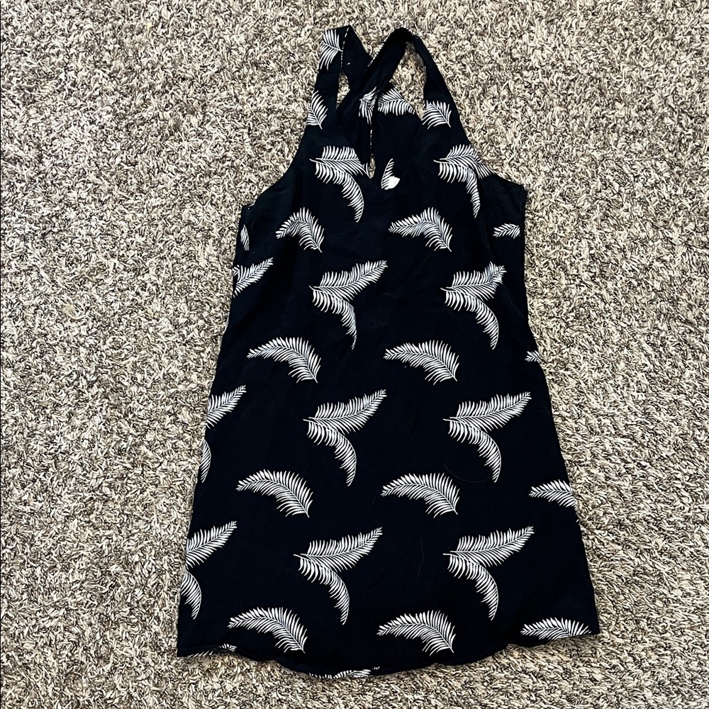 LOFT Black and White Mini Dress